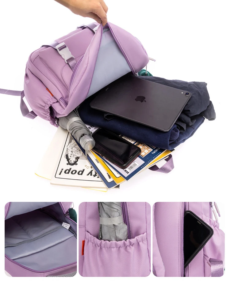 Primary School Students Splicing Backpacks 2023 New High-capacity School Bags Girls Boys Cute Contrast Color Children Backpack