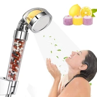 2022 aromatherapy high pressure shower vitamin clemonlavenderrose essence filter ion mineral beads water saving sprinkler