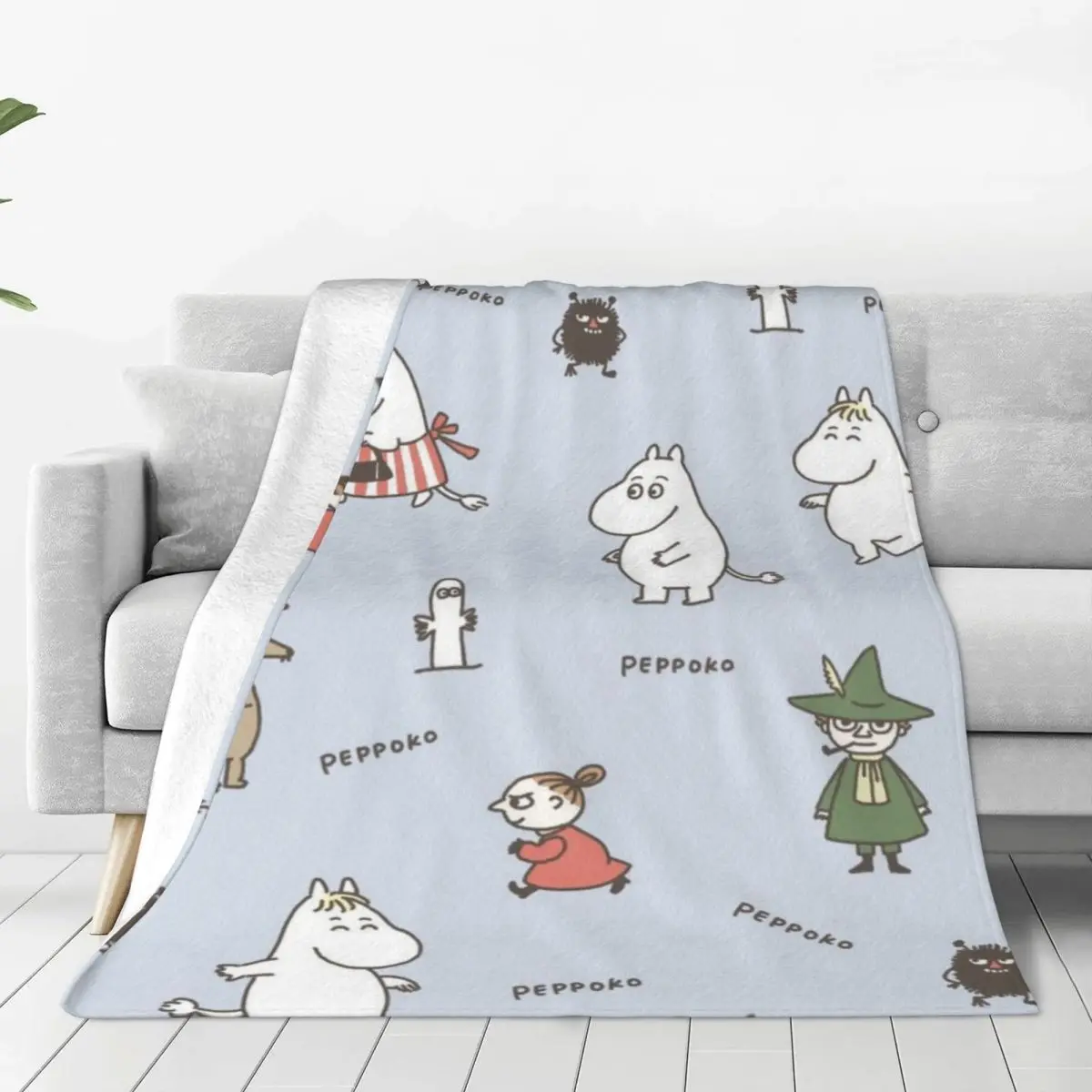 Мягкое фланелевое одеяло Like-m-moomin уютное и легкое флисовое для дома путешествий
