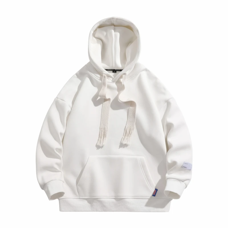 Hooded Solid Color Sweater Spring Autumn Fashion Coat Handsome Student Wear Heavyweight Loose Cardigan Versatile Casual Clother