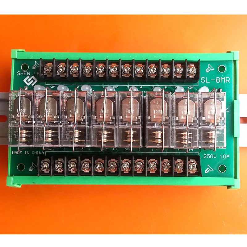

8-полосная релейная Выходная плата PLC, релейная Выходная плата 10 А, Выходная плата PLC
