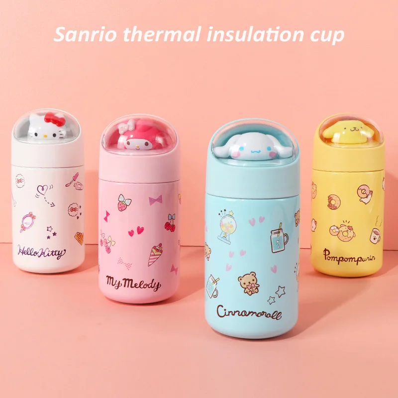 

Sanrio кукольный термос, чашка Hello Kitty Melody, милая мультяшная кружка из нержавеющей стали, кружка для пары, аниме наружные подарки, термокружки, ч...