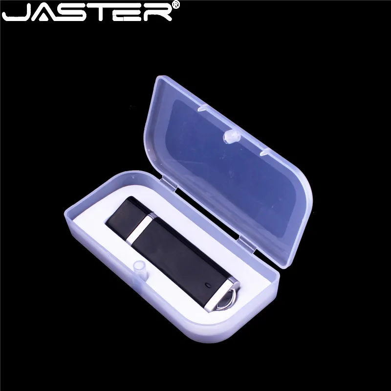 JASTER Plastic Box USB Flash Drives 128GB Black Memory Stick 64GB Creative Business Gift Pen Drive 32GB Red Pendrive Blue U Disk