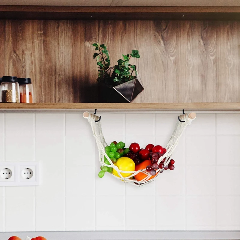 Гамак с фруктами макраме под шкафом — замена фруктовой чаши сетка для держателя