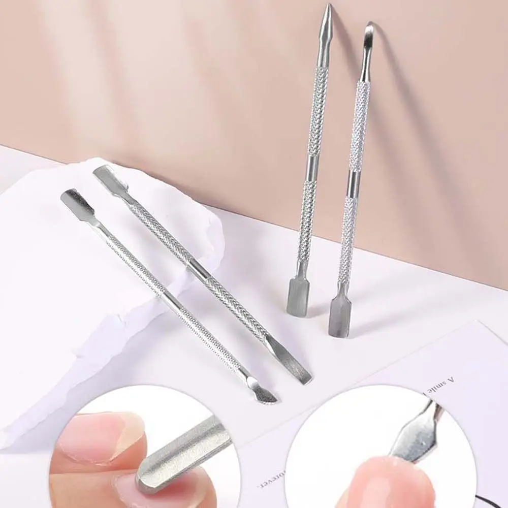 

1 PC Double Sided Nail Stratum Cortical Pusher Dead Skin Remover Stratum corneum Stainless Steel Pedicure Nail Cleaner Tool