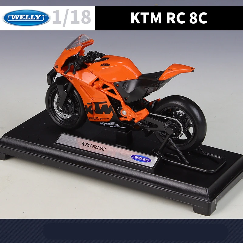 Welly 1:18 KTM RC 8C модель гоночного мотоцикла из сплава литая под давлением