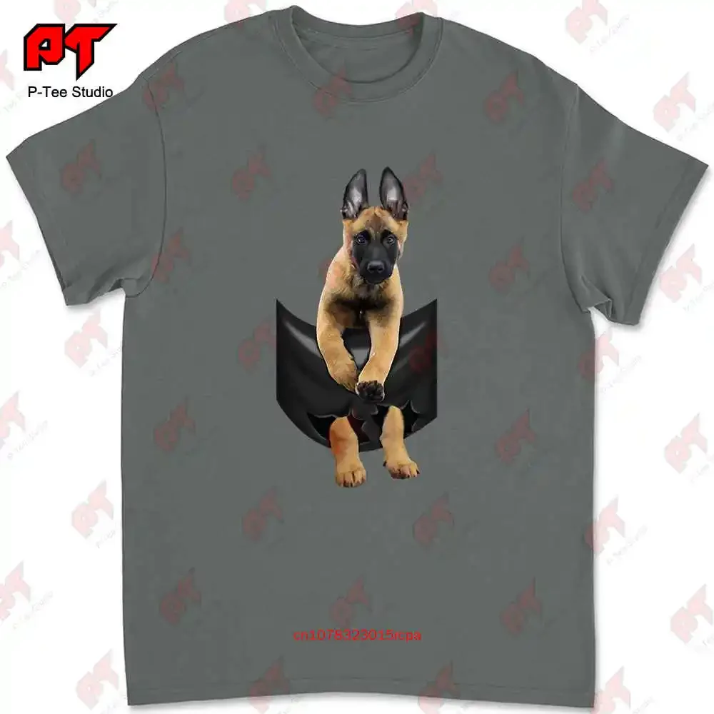 Бельгийская футболка с собакой малинуа в кармане WSDB