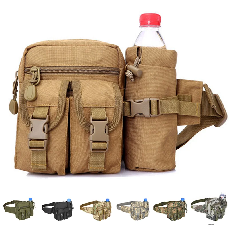 

Outdoor Waterproof Nylon Fanny Pack Tactical Military Army Waist Bag Hiking Camping Shoulder Bum Belt Bum Sport Chest Men Bags