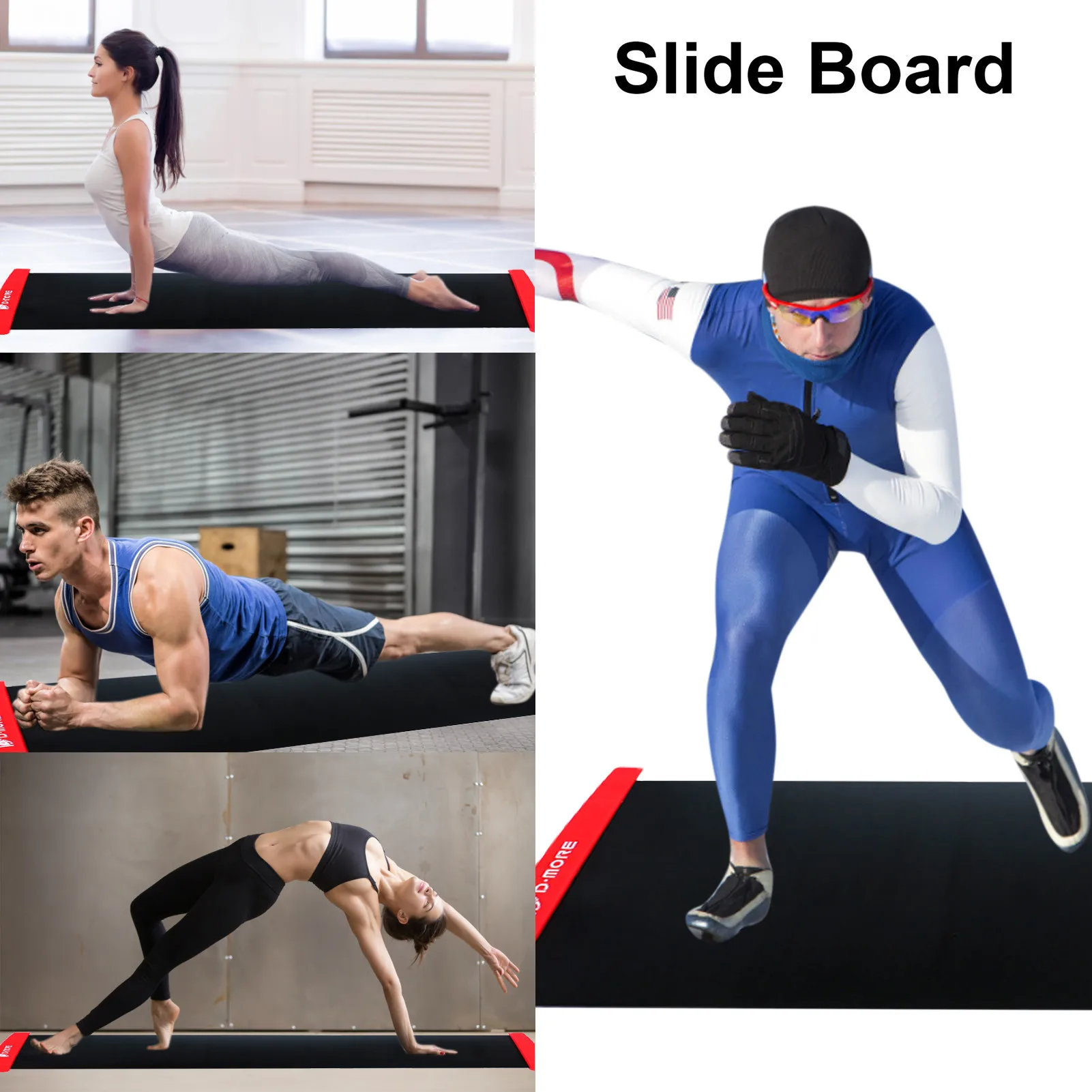 1.8m High Quality Slide Board Portable Set Suit For Ice Hockey Roller Skating Training Home Fitness Exercise Accessories