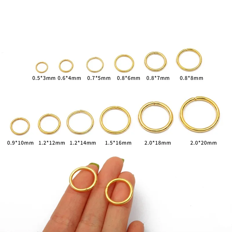 

50-200 Pcs 18mm Large Metal Long Hair Clip Braid Circle Hair Styling Accessories Hoop Adjustable Dreadlock Ring Bead Wholesale