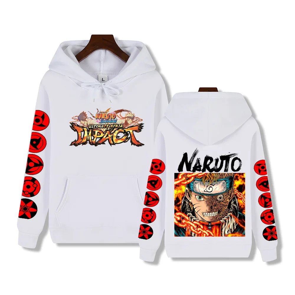 Толстовка с капюшоном и принтом Наруто осенние зимние модные топы уличная одежда