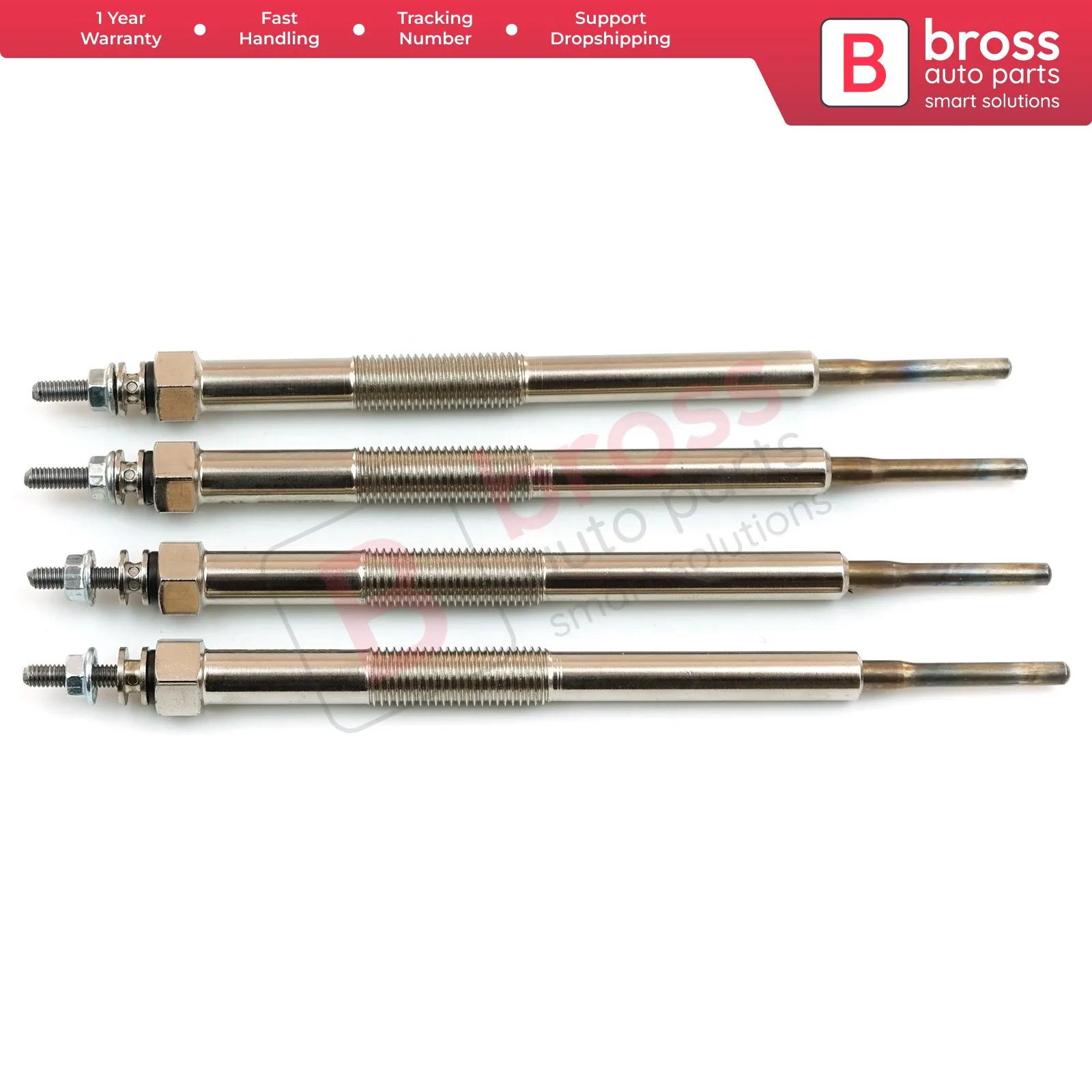 

BGP87-1 4 Pieces Heater Glow Plug 11 Volt ME203539 for Mitsubishi Pajero Montero Shogun V60 V80 4M41/T Canter 35 55 4M42-0AT