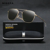 nieepa 2022 new vintage polarized hd driving sunglass design mens ao pilot sunglasses simple polarized light sun glasses uv400