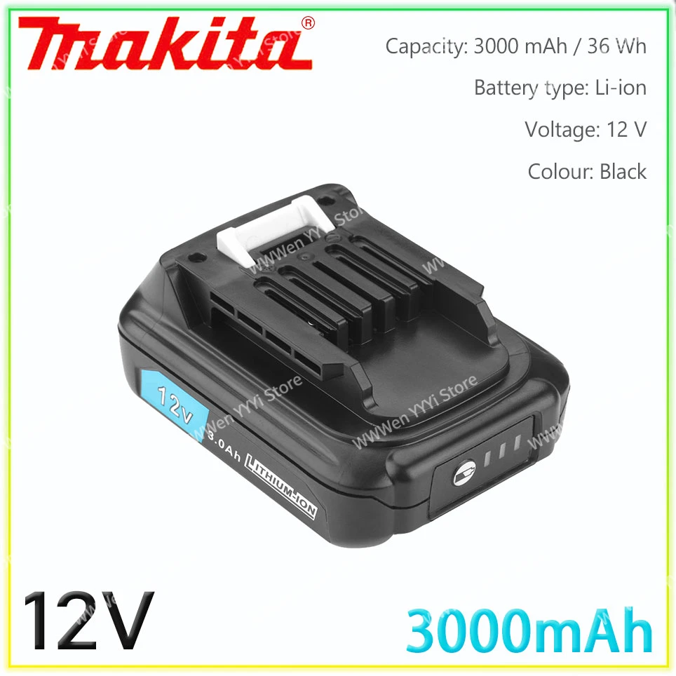

3000mAh Makita 12V Lithium Ion Battery 197390-1 BL1015 1973901 BL1021B BL1041B BL1015B BL1020B BL1040B 3000mAh Li-ion Battery