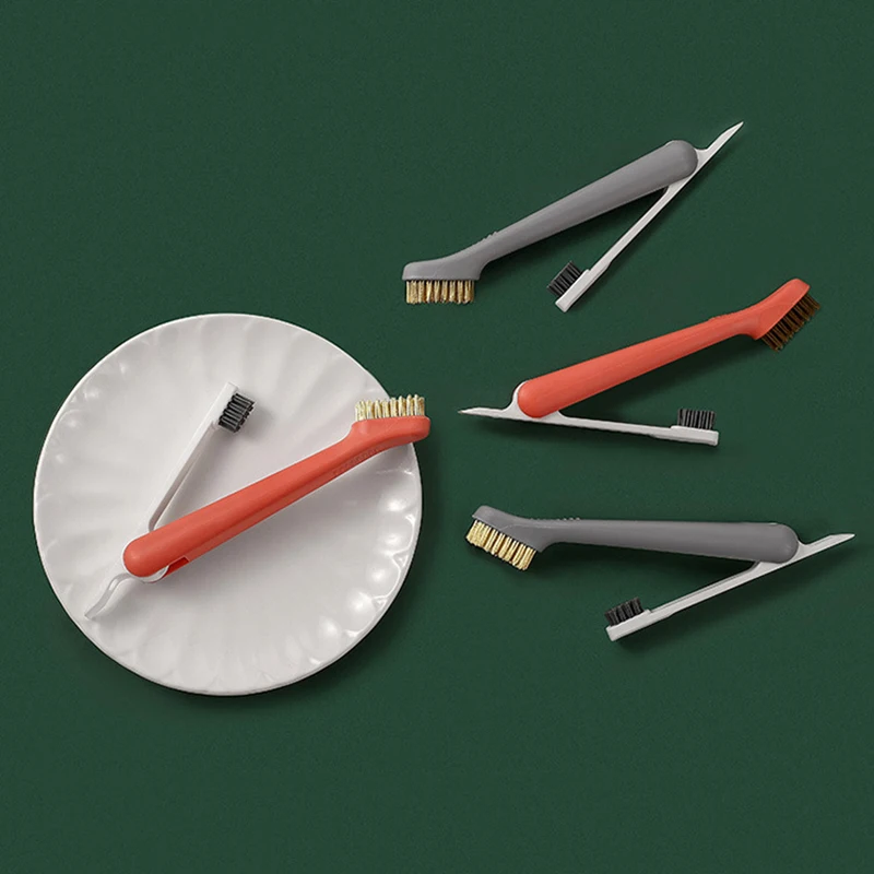 

Kitchen Multifunctional Three-in-one Stove Brush Stainless Steel Gap Brush Gas Stove Decontamination and Rust Removal Brush