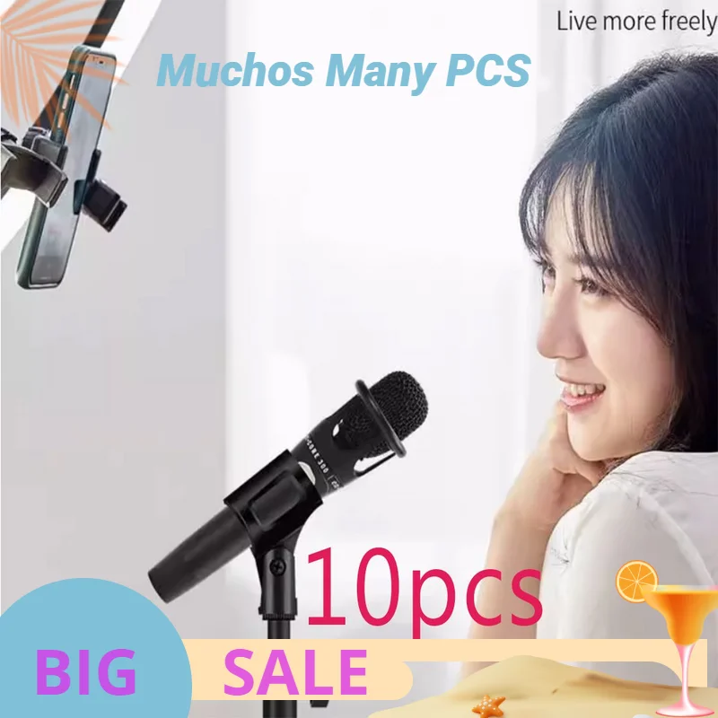 

10PCS Microphone Stand with Black Telescopic Rotation Beautiful Base Stable