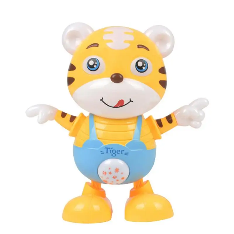 

Dancing Electric Cartoon Cute Small Yellow Tiger Doll Home Decor Kid Gift Early Education Musical Dance Light Children Toys