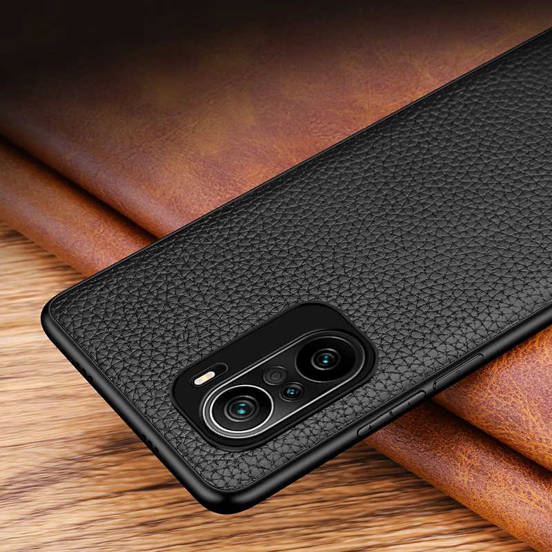 Genuine Leather Case For Xiaomi Redmi K40 Pro Luxury Vintage Back Case For Redmi K40 Phone Cover Capa Coque