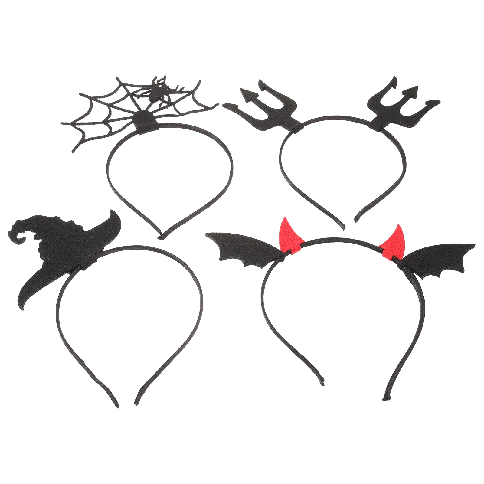 

4 шт. шляпа ведьмы головные повязки для девушек забавная лента для волос для карнавала Женская декоративная одежда для Хэллоуина в виде демона
