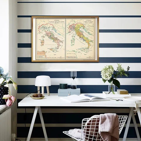 59*42 см Италия Ретро карту в итальянский классический настенный художественный постер картина живопись для путешествий школьные принадлежности украшения дома