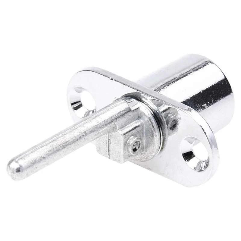 3X 19Mm Cylinder Head Diameter Silver Tone Metal Drawer Plunger Lock With 2 Keys