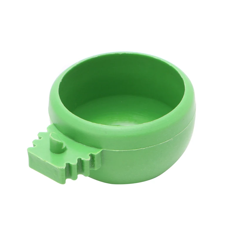 

Bird Food Dish Parrot Feeding Cups Plastics Water Bowl for Small Medium Parrots