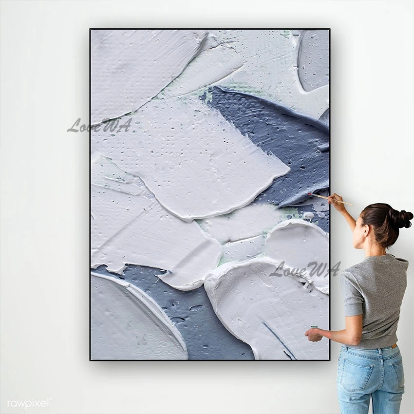 

Abstract Heavy Textured Oil Painting Knife Acrylic Art Wall Murals Picture Decor Hand Painted Item Free Shipping Canvas Artwork