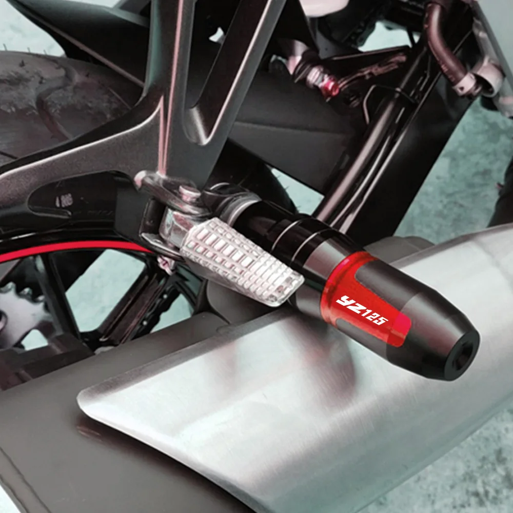 

For Yamaha YZ125 YZ 125 1986-2014 2010 2011 2012 2013 AccessoriesMotorcycle Aluminum Crash Pads Exhaust Sliders Crash Protector