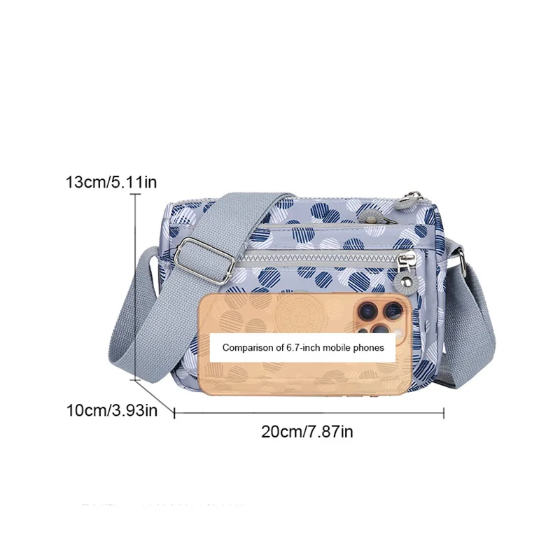 Модная Нейлоновая Сумка Через Плечо Для Женщин С Несколькими Карманами