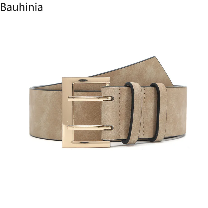 

2022 New Fashion Alloy Buckle Women's Wide Belt 109*4.7cm Wear-Resistant Simple Design Youth Student Pin Buckle Belt