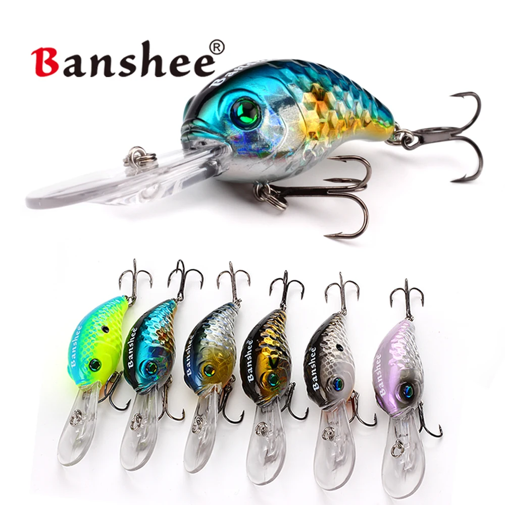 Banshee 50mm 10g Round Bill Crankbaits Bass Fishing Lure Wobbler Fishing Bait Diving Crankbaits Wobbler Lure