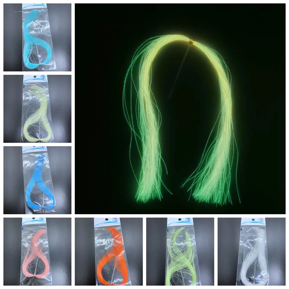 Wifreo 4 упаковки УФ светящийся вспомогательный крючок Sabiki Rigs волоконная линия для