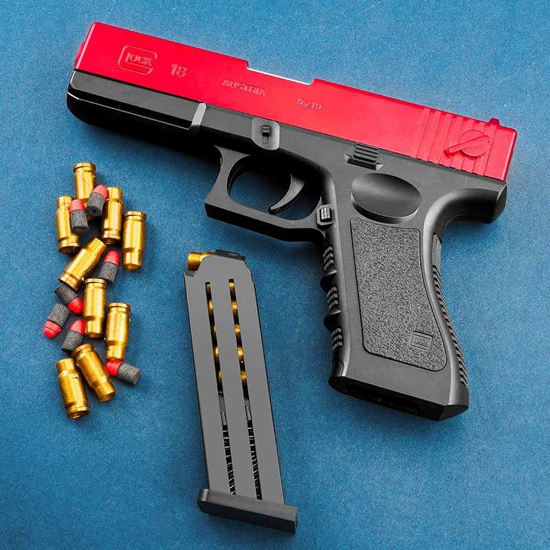 

Csnoobs Glock 1911 Toy Trainer Pistol With Realistic Shell Ejection EVA Foam Darts Bullets Gun Airsoft Handgun Soft Ball Air Gun