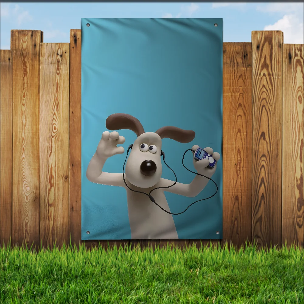 W-WallaceS милый флаг G-Gromit для садовых флагов вечерние гостиной дома балкона