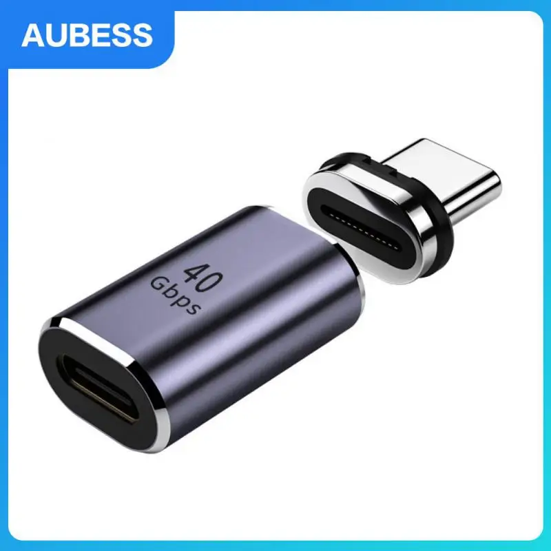 

Magnet Usb C To Type C Converter Aluminum Alloy 8k@60hz Data Transfer 40gbps 100w Fast Charging For Macbook Pd Charger
