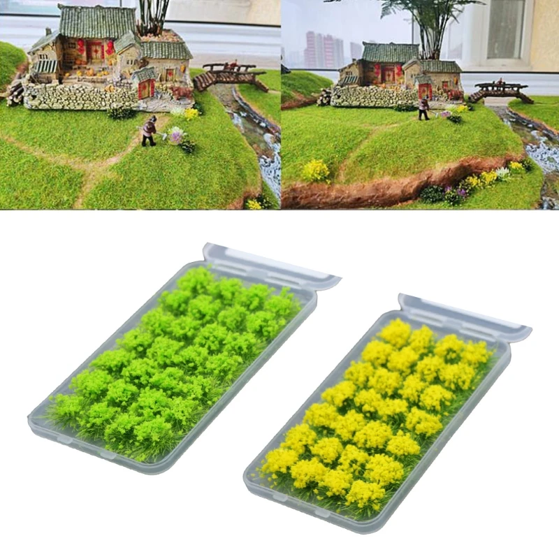 

5Colors Micro Lawn Shrub Grass Play House Toy Mini Flower Pots Toy for Doll House Girl’s Pretend Role Play Accessories