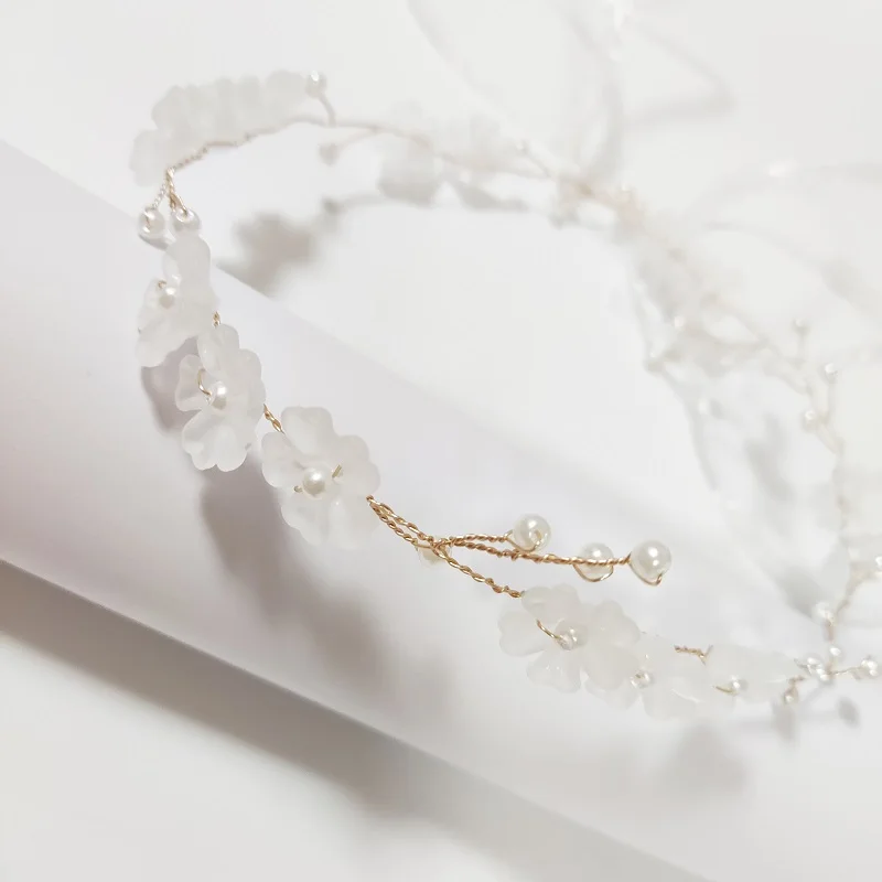 Венок с цветочной короной гирлянда для невесты лентой венок причастия повязка на