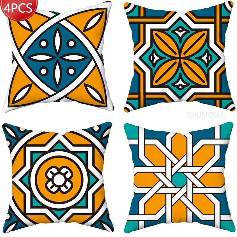 

Moroccan StylePillow Case For Home Decorative Pillows Cover Invisible Zippered Throw PillowCases 45X45cm