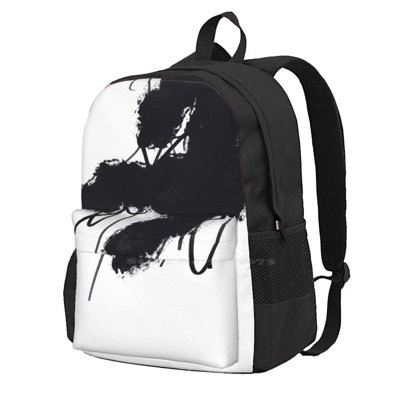 

Black And White Abstract Color Art Hot Sale Backpack Fashion Bags Black And White Abstract Vintage Color Sign