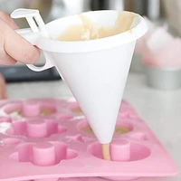 hand hold funnel adjustable baking tools icing candy chocolate pastry biscuit cupcake pancake mold kitchen cooking accessories