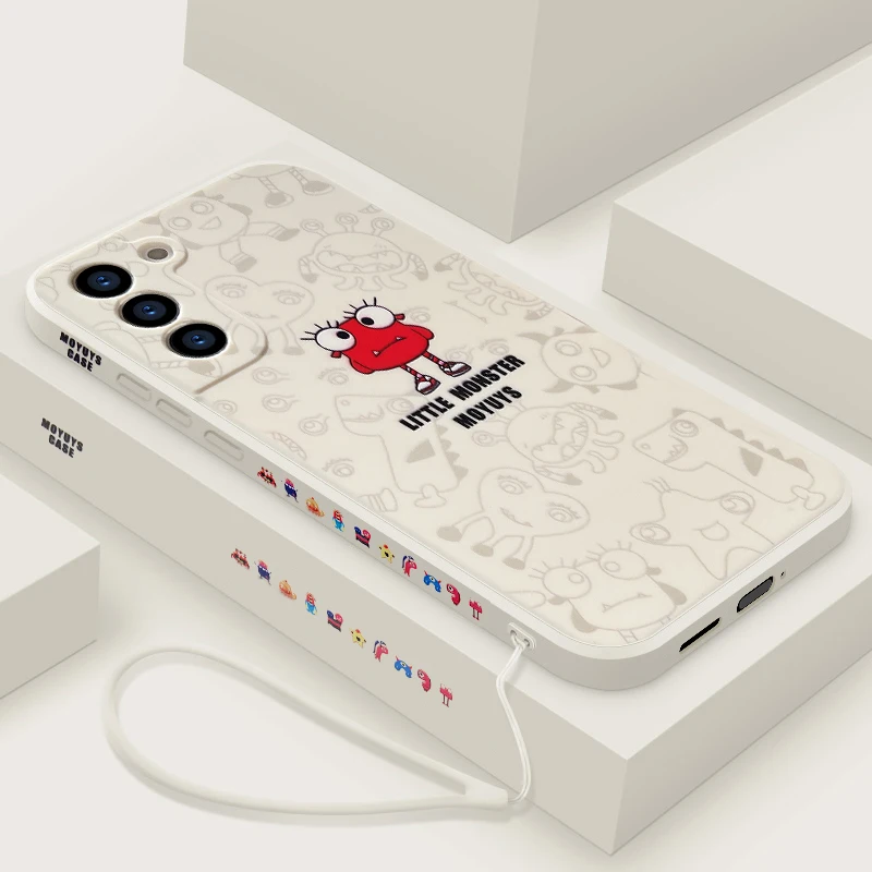 Summer Ice Cream Smile Face Phone Case for Xiaomi Redmi Note 10 9 8 7 Pro 9A 9C Mi 10 8 11T POCO X3 Cartoon Square Silicon Cover