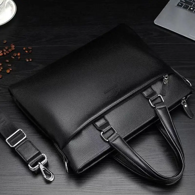 Brand Men Bags Shoulder Bags PU Leather Business Briefcases Messenger Bags Laptop Handbags Designer Document Bag Daily Commute