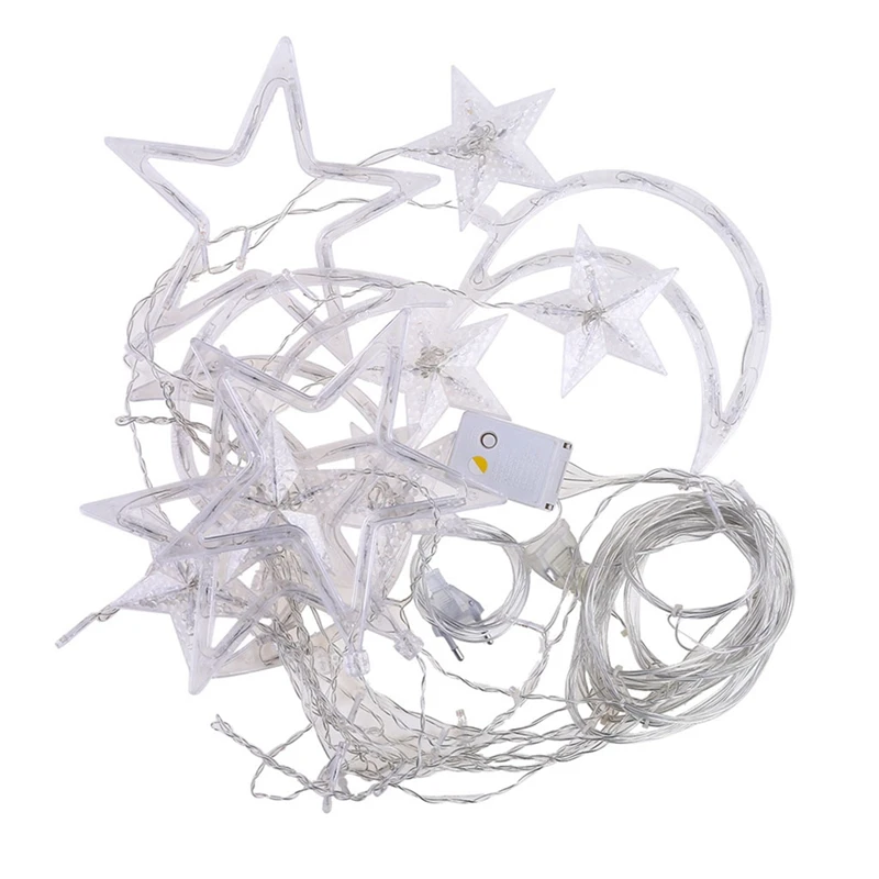 

LED String Light Pentagram Star Curtain Lights Fairy Wedding Birthday Christmas Lighting Indoor Decoration Light-EU Plug