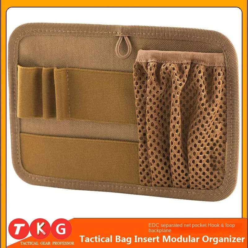 Crossbody Bag Tactical Adhesive Board Outdoor EDC Separated Net Pocket Hook & Loop Backboard Adhesive Vest Backpack Expansion Ki