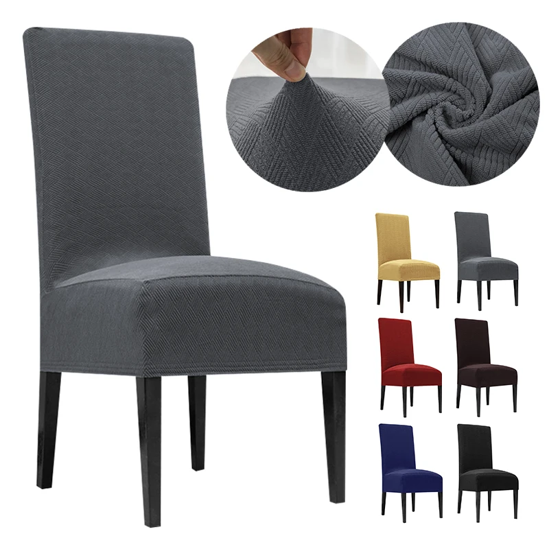 

Super Soft Polar Fleece Fabric Chair Cover Elastic Spandex Chair Covers For Dining Room Kitchen Stretch Chair Cover With Back