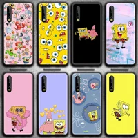 cute cartoon spongebob phone case for huawei p20 p30 p40 lite e pro mate 40 30 20 pro p smart 2020