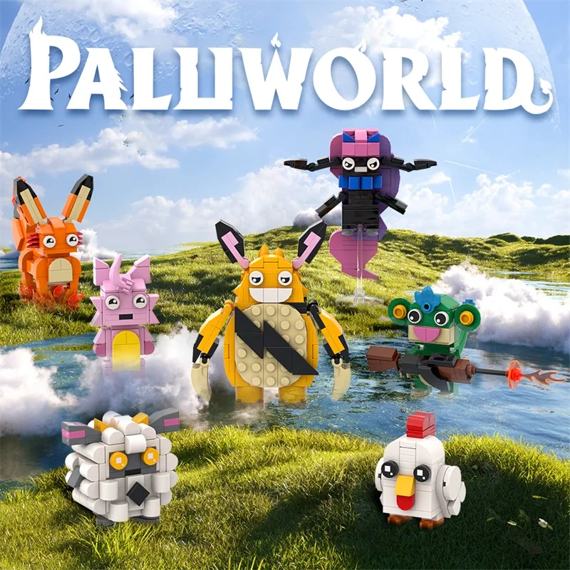 MOC Palworld игровая фигурка куклы строительный блок модель милые гризболт Foxparks Lamball