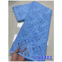 ni ai 2022 high quality african lace fabric 100cotton swiss voile lace with beads nigerian tulle sequined for wedding ly1401