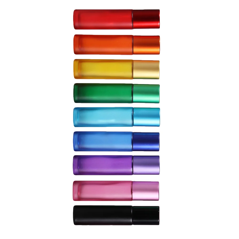 

10pcs Colorful Roller Bottle Essential Oil Bottle Refillable Bottles 10ml