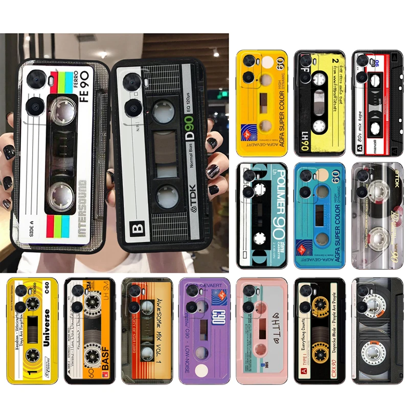 

Cassette Tape Phone Case for OPPO A77 A57S A96 A91 A54 A74 A94 A73 A53 A53S A54S A15 A16 A17 A52 A72 A92 Funda